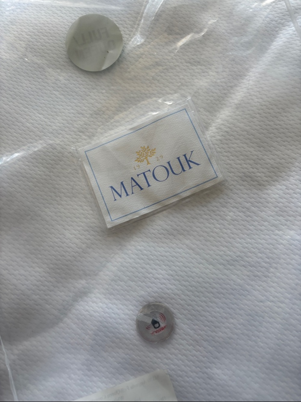 Matouk White Texture Full/Queen Coverlet